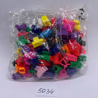 5034 Мини крабики для волос, цветные, пластик