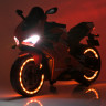 Мотоцикл M 5056EL-8, 2 мотори 45 W, 1 акум. 12 V 12 AH, музика, свiтло, MP3, USB, EVA, шкiра, колеса зi свiтлом, рожевий