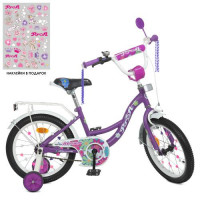Велосипед дитячий PROF1 16д. Y16303N, Blossom, SKD45, ліхтар, дзвінок, дзеркало, дод. колеса, бузковий