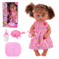 Кукла функц "Валюша" R320007C6, пьет-пис, горшок, бутылочка, тарелочка, в кор., р-р игрушки – 32 см