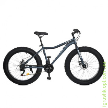 Велосипед 26 д. EB26AVENGER 1.0 S26.2, стальная рама 17", Shimano 21SP, ал. DB, ал. обод, 26" * 4.0, графит