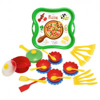 Набор столовой посуды "Пицца" на подносе, 27 элементов, Tigres, 39897