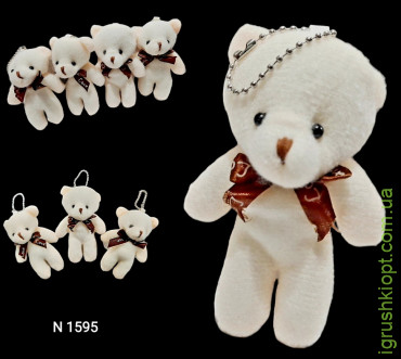 ВТ-1595 М'який брелок "Білий ведмедик"