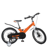 Велосипед дитячий PROF1 18д. LMG18234 Hunter, SKD 85, магнієв. рама, помаранчевий, зв., крил., дод. Колеса