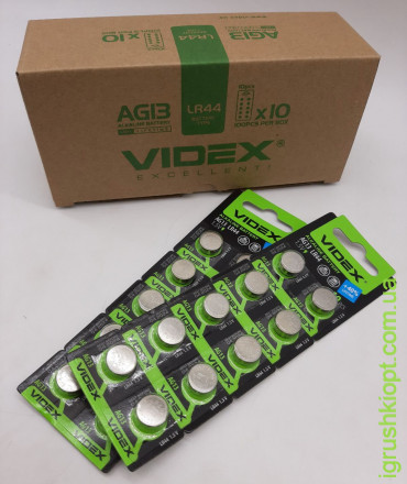 Батарейки Videx, таблетки, AG-13