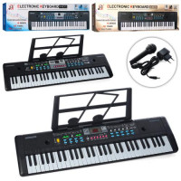 Синтезатор MQ022-23UF, 61 клавіша, запис, 16 тонів, FM, USB вхід, мікрофон, 2 види, від мережі, в коробці