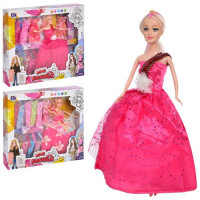 Лялька з нарядом T18-4-6, 28см, сукні, 2 види, в  коробці