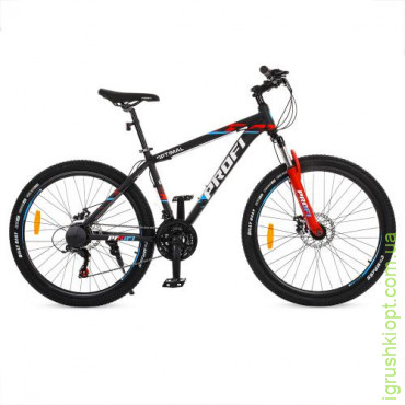 Велосипед 26 д. G26OPTIMAL A26.3, алюм.рама 16, 5", SHIMANO 21SP, алюм. DB, CS TZ500, чорно-червоний