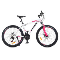 Велосипед 26 д. G26OPTIMAL A26.5, алюм.рама 16, 5", SHIMANO 21SP, алюм. DB, CS TZ500, бело-розовый