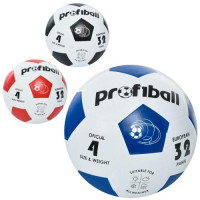 Мяч футбольный VA 0018-1, размер 4, резина, гладкий, 340 г, в кульке, 3 цвета
