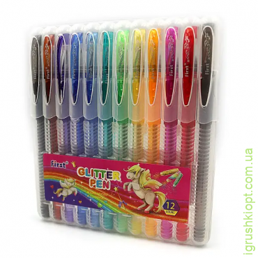 Набір ручок "Glitter Pen", 12 кольорів гелеві