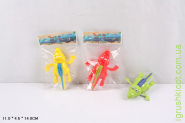 Водоплавающие игрушки арт. 556, крокодил заводной, 3 цвета микс, пакет 11*4, 5*14 см