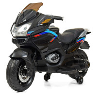 Мотоцикл M 4272EL-2, 2 мотори 45 W, 1 аккум. 12 V 7 AH, муз, світло, MP3, TF, USB, EVA, шкір. сид, чорний