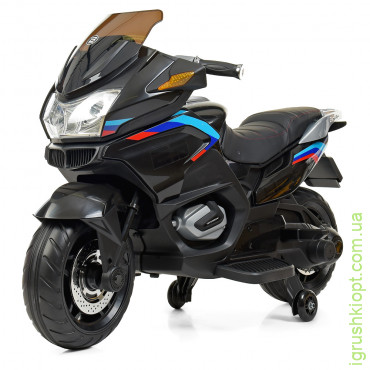 Мотоцикл M 4272EL-2, 2 мотори 45 W, 1 аккум. 12 V 7 AH, муз, світло, MP3, TF, USB, EVA, шкір. сид, чорний