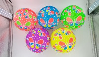 Мяч резиновый арт. RB20310, 9", 60 грамм, 5 цветов бабочки