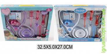 Доктор "Frozen"DocMcStaffins" 2 вида, стетоскоп, шприц, термом, аксесс, в кор.