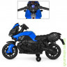 Мотоцикл M 3832L-2-4, 1 мотор 20W, акумулятор. 6V4AH, MP3, світло, шкір.сидіння, синій