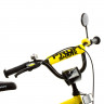 Велосипед дитячий PROF1 18д. Y18214-1, Shark, SKD75, жовто-чорний, дзвінок, ліхтар, дод. колеса
