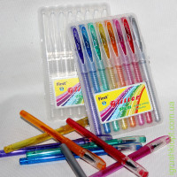 Ручки кольорові з блискітками 919-8, 8шт