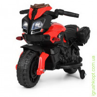 Мотоцикл M 3832L-2-3, 1мотор 20W, аккум 6V4AH, MP3, свет, кож.сиденье, красно-черный