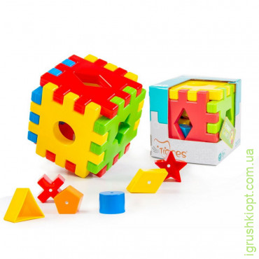 Развивающая игрушка "Волшебный куб" 12 элементов в коробке.