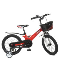 Велосипед дитячий 16д. WLN1650D-3N, Hunter, SKD85, магн. рама, дзвінок, кошик, дод. колеса, червоний