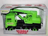 Автомобіль Middle truck кран зелений в коробці, Wader