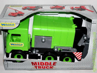 Автомобіль Middle truck сміттєвоз зелений в коробці, Wader