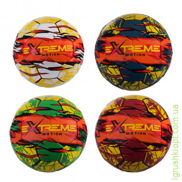 М`яч футбольний FP2106 Extreme Motion 5, PAK PU, 410 гр, руч. зшивка, камера PU, MIX 4 кольори, Пакистан