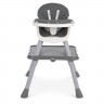 Стульчик M 5672-11 для кормления, трансформер, 3 в 1(столик, стульчик, лего), серый
