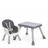 Стульчик M 5672-11 для кормления, трансформер, 3 в 1(столик, стульчик, лего), серый