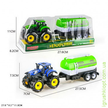 Трактор арт. 9870-7A, инерция, 2 цвета, слюда 27, 6*8, 2*11 см