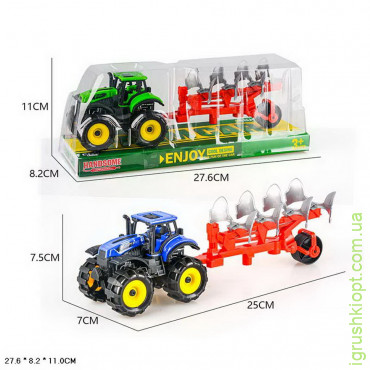 Трактор арт. 9870-5A, инерция, 2 цвета, слюда 27, 6*8, 2*11 см