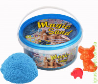 Пісок Magic sand блакитного кольору з ароматом чорниці у відрі 0,350 кг