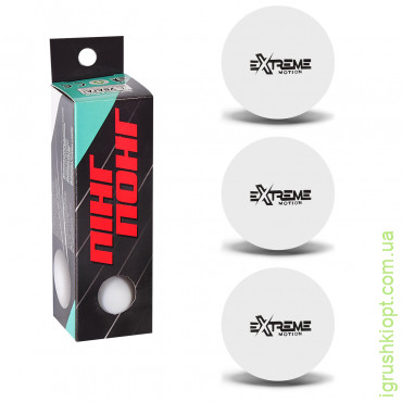 М'ячі для настільного тенісу арт. TT24181, 40 мм, 3 штуки у коробці