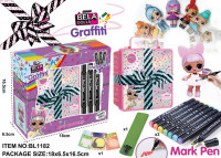 Игровой набор BELA DOLLS BL1182 граффити, 3 ручки в компл., можно разрисовать куколки, коробка