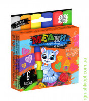"Мелки для рисования на асфальте"  тонкие  6 цветов, DankO toys