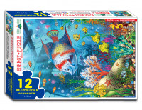 Игра-пазл 12 "Веселая рыбка" Упаковка: коробка 4820121182029