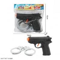 Поліцейський нібір арт. 34P37A пістолет, наручники, знаряди на присосках, пакет 15*12 см